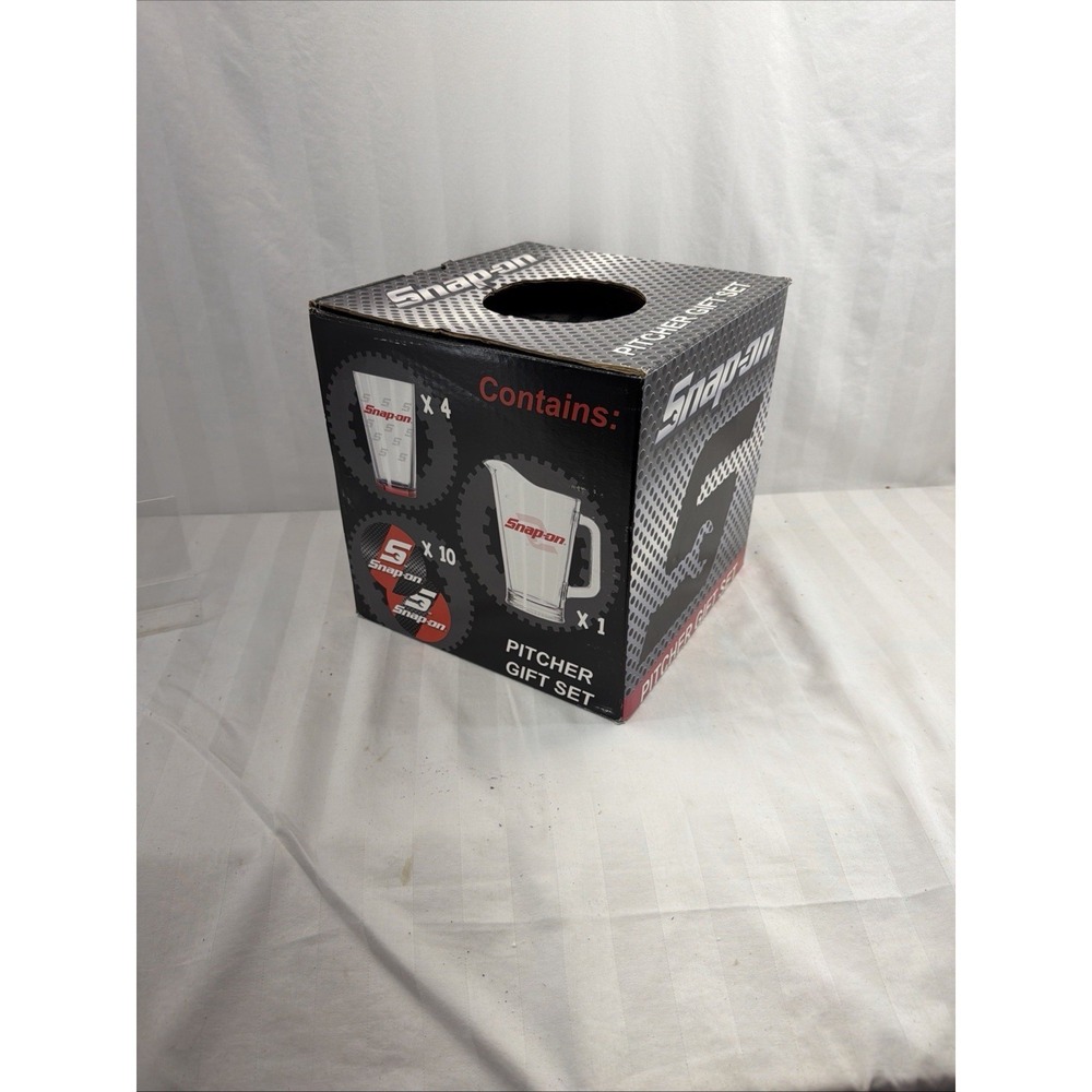Snap-On Glass Pitcher and Mug gift set brand new
